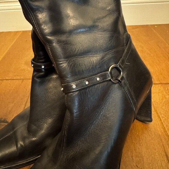 Arnold Churgin Italian Leather Calf-Height Boots – Size 38.5 – VGUC - Picture 2 of 9